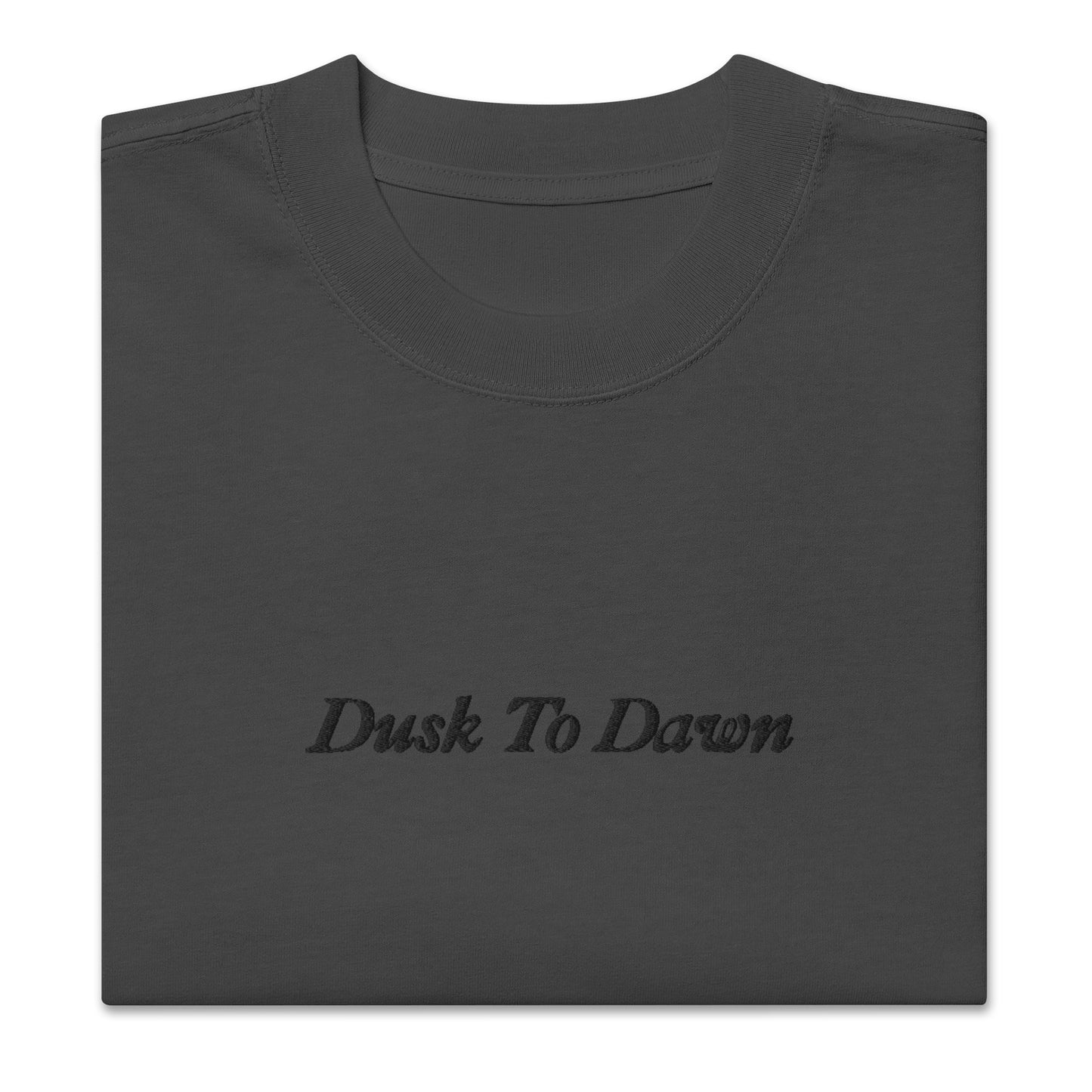 "Devil" Embroidered Oversized faded t-shirt