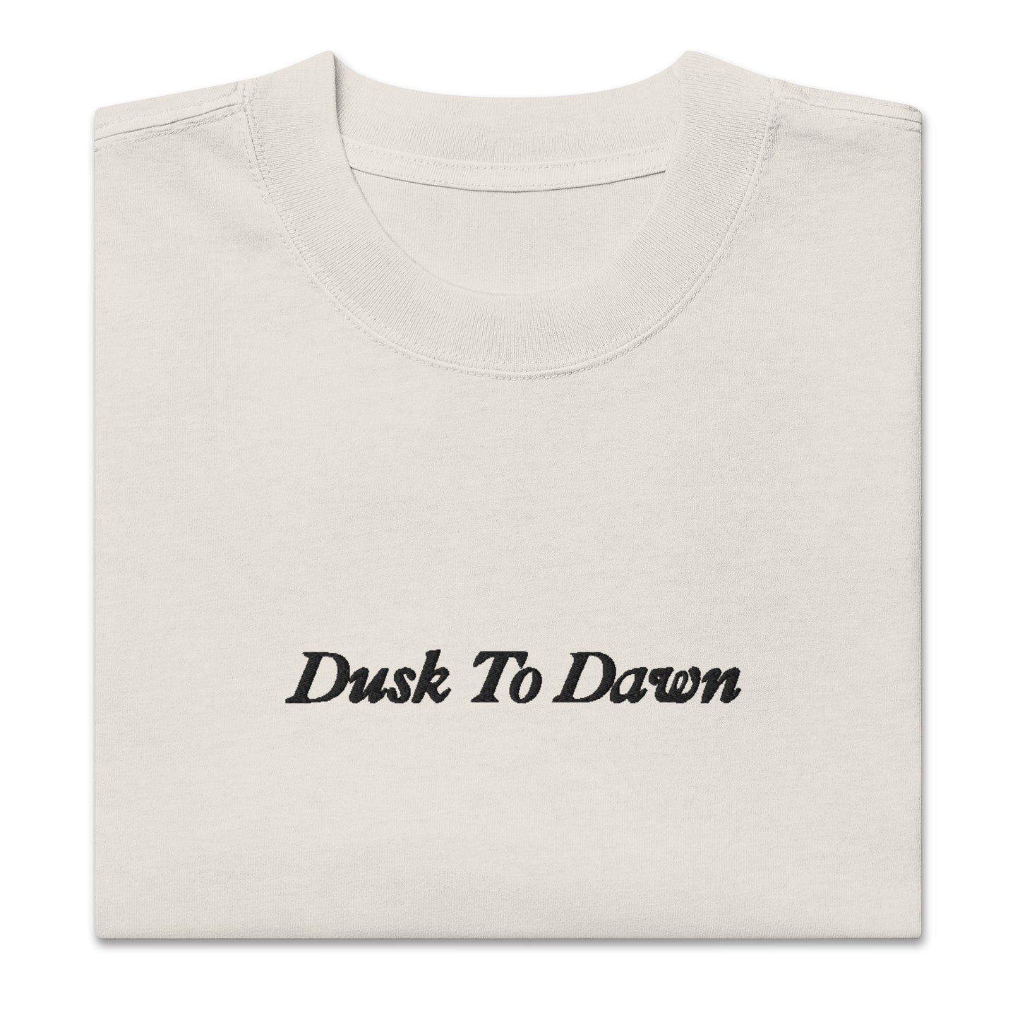"Devil" Embroidered Oversized faded t-shirt
