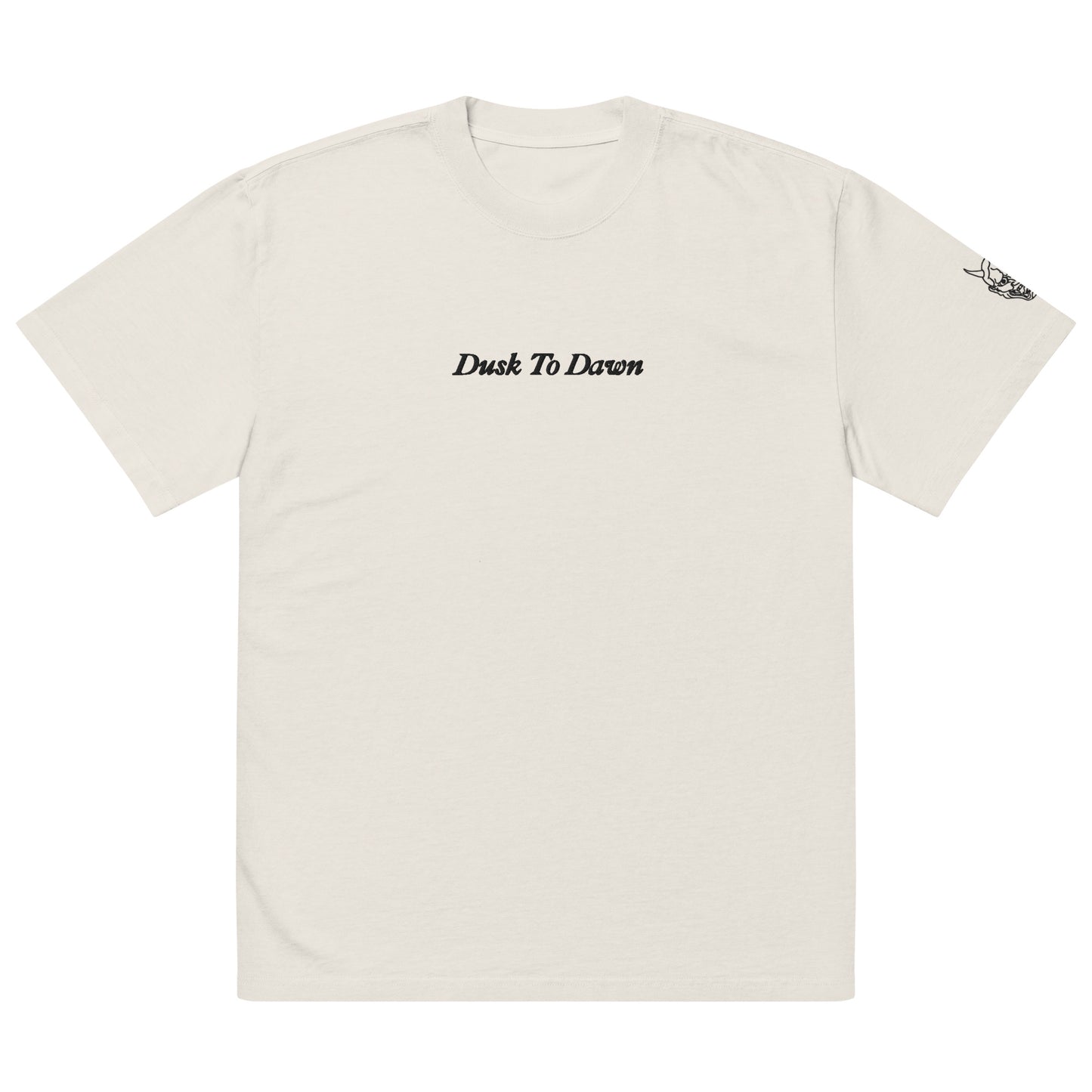 "Devil" Embroidered Oversized faded t-shirt