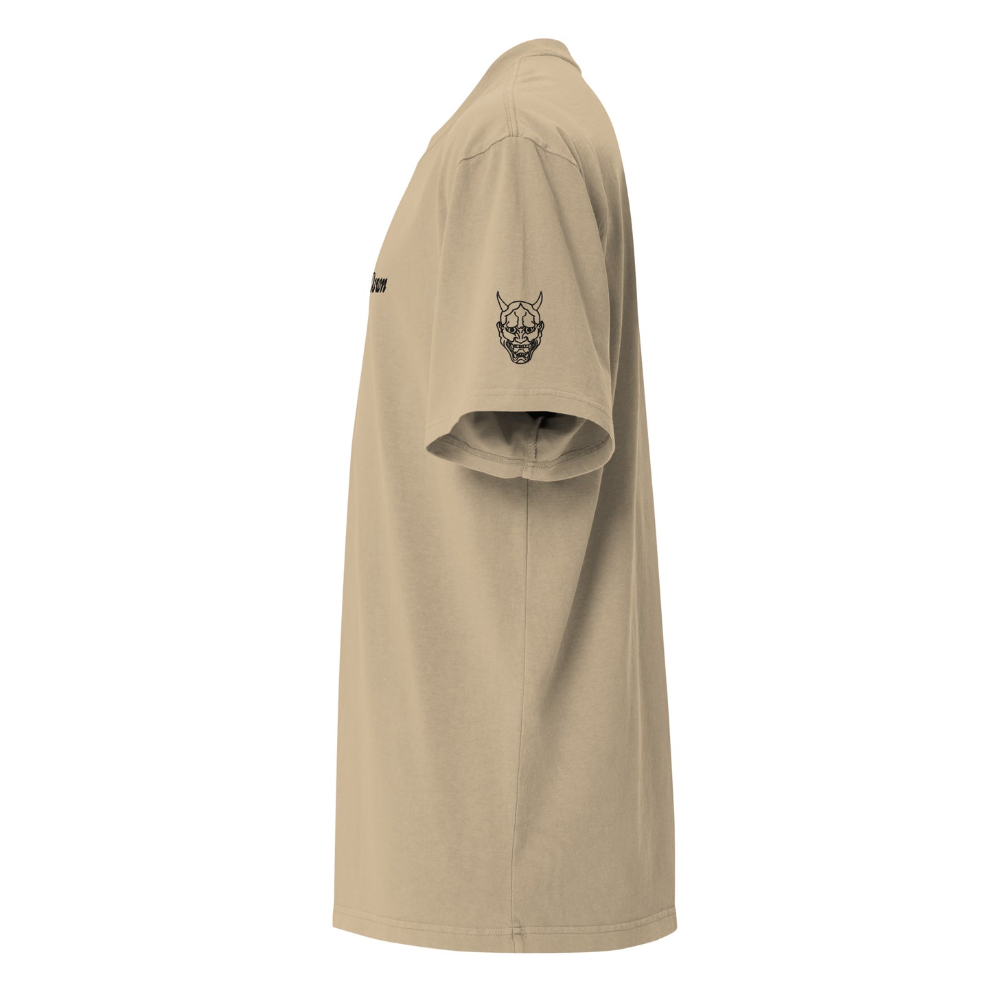 "Devil" Embroidered Oversized faded t-shirt